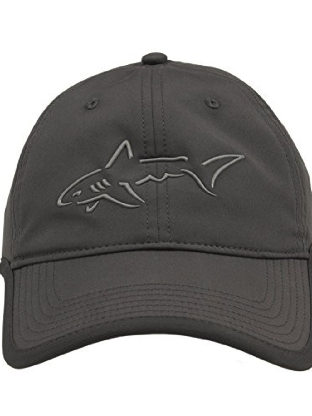 Greg Norman. PGA Black Cap with Shark Logo. Adjustable Strap.